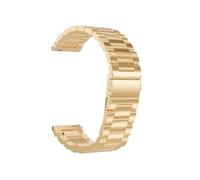 PIGLOLKINY 18/20/22/24mm Width Quick Release Full Stainless Steel Watchband Wristwatch Universal Flat Head Watch Strap(Gold sanzhu,18mm)