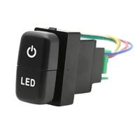 PIGLOLKINY 1pc Car Dual Key Switch LED Fog Lights Fan Spotlight Headlight Button Use Fit for Mitsubishi ASX for Lancer EX for Pajero V73 V93 V97(Power LED)