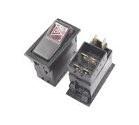 PIGLOLKINY 1PC Truck Excavator Crane Car-Styling Modified Rocker Switch Button Universal Engine Stop+larme/Fan/Power/Wiper/Fog Lamp(Green)