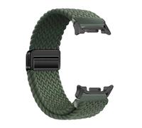 PIGLOLKINY 1pcs Braided Nylon Band For Samsung For Galaxy Watch 8/8 Classic 46mm Magnetic Buckle Colorful Sport Strap(OliveGrB,For galaxy ultra25)