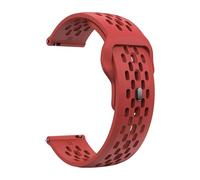 PIGLOLKINY 20/22mm Silicone Sports Strap Fit For Amazfit Active/Active 2 For Balance 2/Bip 6 5 3 3Pro/GTR4 3/GTS 4 Mini(Red)