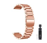 PIGLOLKINY 20/22mm Stainless Steel Strap For Garmin Venu 4 3 2 2S 3S/Forerunner 55 158 245 255 645 745 965 970 Band(SZ-Rose Gold,20mm Width Band)