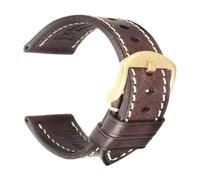 PIGLOLKINY 2020 Handmade Genuine Leather Watchbands For Samsung For Galaxy 46mm Gear S3 For Huawei GT2(Brown G,24mm)