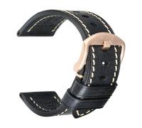 PIGLOLKINY 2020 Handmade Genuine Leather Watchbands For Samsung For Galaxy 46mm Gear S3 For Huawei GT2(Black R,22mm)