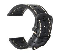 PIGLOLKINY 2020 Handmade Genuine Leather Watchbands For Samsung For Galaxy 46mm Gear S3 For Huawei GT2(Black B,26mm)