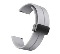 PIGLOLKINY 22/20mm Sport Rubber Watch Band For TicWatch Pro 3 Ultra E3 E2 S2 X GTW 2021 Smartwatch Bracelets Belt Strap(BLACK WHITE,1pcs 20mm)