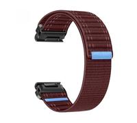 PIGLOLKINY 22/26mm QuickFit Nylon Watch Strap For Garmin Fenix 8 E 7 7X 6 6X Pro Tactix 8/Epix Gen 2 Enduro 3(Wine red,22mm)