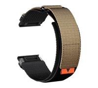 PIGLOLKINY 22mm 26mm Nylon QuickFit Watch Strap For Garmin Fenix8 7X 7 Pro Fenix 6X 6 5X Tactix7Pro Watchband(Khaki,26mm)