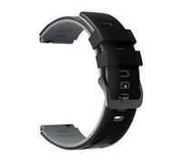 PIGLOLKINY 22mm Silicone Strap For COROS PACE 3/APEX 4 42mm For APEX 2 Pro Sports Bracelet(Black Gray)