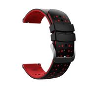 PIGLOLKINY 22mm Sport Slicone Strap Fit For OnePlus Watch 3 2 2R 46mm For OPPO X X2 4 Pro For Mi S4 S3 S1(Black Red16)