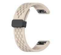 PIGLOLKINY 26/22/20mm Silicone QuickFit Bracelet Watch Strap For Garmin Fenix 7X 7 7S Pro 6X 6 6S 5S 5X Plus(Ivory,22mm)