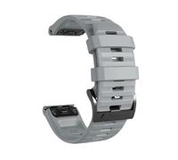 PIGLOLKINY 26 22mm Quick Fit Strap For Garmin Instinct 2X Solar Forerunner 970 965 955 Sport Bands Fenix 8 E 7 7X 6 6X Pro 5 5X(Grey,26mm QuickFit)