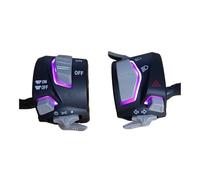 PIGLOLKINY 7/8'' 22mm Handlebar Motorcycle Switches Headlight Warning Light Turn Signal Horn Start Kill Button With LED(PURPLE)
