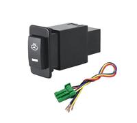 PIGLOLKINY Car Power On Off DRL LED Music Button Rearview Steering Wheel Heating Switch with Wire Fit for Nissan for Paladin(Wheel Heating)