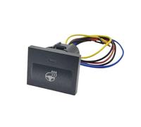 PIGLOLKINY Car Red LED DRL Light Packing Radar Power On Off Camera Mirror Switch Button Fit for Ford for Focus 2 Mk2 2009 2010 2011 Accessories(Wheel Heating)