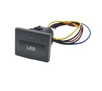 PIGLOLKINY Car Red LED DRL Light Packing Radar Power On Off Camera Mirror Switch Button Fit for Ford for Focus 2 Mk2 2009 2010 2011 Accessories(LED)