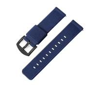 PIGLOLKINY Elastic Strap Nylon Watch Band 18/20/22mm For Seiko Wristband Quick Release Military Men's Sport(Blue-black,18mm)