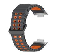 PIGLOLKINY Fit For Xiaomi For Redmi 5 4 Marine Sport Band For Miband 9 8 Pro Two Color Elastic Breathable Silicone Bracelet(Pink,For miband 8 pro)