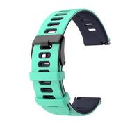PIGLOLKINY For Garmin Approach J1/Venu 4 3 2 45mm/Forerunner 570 265 255 165/Vivoactive 6 5 Rubber Band Bracelet 20 22mm(Teal Midnight blue,1pcs 22mm)