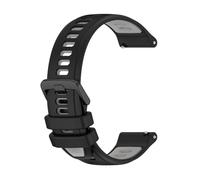 PIGLOLKINY For Garmin Approach J1/Venu 4 3 2 45mm/Forerunner 570 265 255 165/Vivoactive 6 5 Rubber Band Bracelet 20 22mm(Black Gray1,1pcs 20mm)