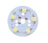 PIGLOLKINY LED 1W Small Chip 3W 5W 7W 35mil Flashlight Car Lights Lamp Bead White Warm(5W 48mm Warm White)