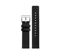PIGLOLKINY Nylon Canvas Watchband 18/20/22mm For Hamilton Khaki Field For Seagull For Seiko Sports Watch Strap Bracelet(Black-silver,20mm)
