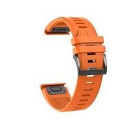 PIGLOLKINY QuickFit 22mm 26mm Strap For Garmin Descent G2 Instinct 3 E 45mm 50mm Fenix 8 7 7X/Tactix 7pro/Enduro Bracelet(Orange,1PCS 22mm)
