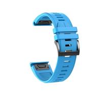 PIGLOLKINY QuickFit 22mm 26mm Strap For Garmin Descent G2 Instinct 3 E 45mm 50mm Fenix 8 7 7X/Tactix 7pro/Enduro Bracelet(Sky blue,1PCS 22mm)