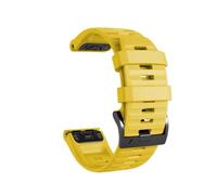 PIGLOLKINY QuickFit 22mm 26mm Strap For Garmin Descent G2 Instinct 3 E 45mm 50mm Fenix 8 7 7X/Tactix 7pro/Enduro Bracelet(Yellow 1,1PCS 26mm)