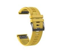 PIGLOLKINY QuickFit 22mm 26mm Strap For Garmin Descent G2 Instinct 3 E 45mm 50mm Fenix 8 7 7X/Tactix 7pro/Enduro Bracelet(Yellow,1PCS 26mm)