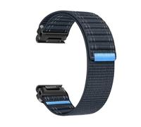 PIGLOLKINY QuickFit Nylon Watch Strap For Garmin Fenix 8 E 7 7X 6 6X Pro Forerunner255 265 955 Watchbband 22mm 26mm(Dark blue,26mm)