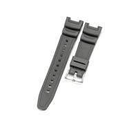 PIGLOLKINY Resin Silicone Watch Strap For Casio G-SHOCK SGW-100/200/300 Watchband Concave Sport Waterproof Bracelet(Grey,24MM_BLACK BUCKLE)