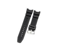 PIGLOLKINY Resin Silicone Watch Strap For Casio G-SHOCK SGW-100/200/300 Watchband Concave Sport Waterproof Bracelet(Black,24MM_BLACK BUCKLE)