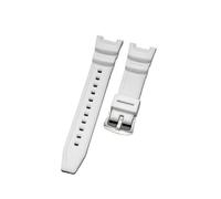 PIGLOLKINY Resin Silicone Watch Strap For Casio G-SHOCK SGW-100/200/300 Watchband Concave Sport Waterproof Bracelet(White,24MM_STEEL BUCKLE)