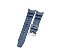 PIGLOLKINY Resin Silicone Watch Strap For Casio G-SHOCK SGW-100/200/300 Watchband Concave Sport Waterproof Bracelet(Dark blue,24MM_STEEL BUCKLE)