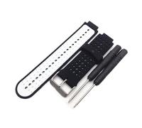 PIGLOLKINY Silicone Strap For Garmin Forerunner 235 220 230 630 620 735XT Smart Watch Band With Tools(Black White)