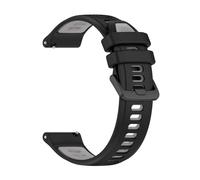 PIGLOLKINY Silicone Strap For Garmin Forerunner 265/265S/255 Vivoactive 4 3 Watchbands(Black gray,22mm Watchband)