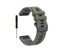 PIGLOLKINY Silicone Watch Strap 26mm 22mm QuickFit For Garmin Band Fenix 8 7X 7 7S 6X 6 Pro 5 5X Epix 2 Forerunner 965 955 945 Instinct(C-JunLu Black,26MM)