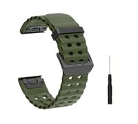 PIGLOLKINY Silicone Watch Strap 26mm 22mm QuickFit For Garmin Band Fenix 8 7X 7 7S 6X 6 Pro 5 5X Epix 2 Forerunner 965 955 945 Instinct(Army Green,26MM)