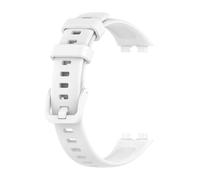 PIGLOLKINY Silicone Wrist Strap For Huawei Band 8 9 10 Bracelet Wristband Belt(White)