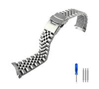 PIGLOLKINY Stainless Steel Dive Strap For Casio Duro MDV-106/MDV-107|22mm Metal Bracelet(Silvery 5,22mm no logo)