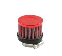 PIGLOLKINY Universal Car Air Filter 12mm 25mm Fit For Motorcycle Cold Intake High Flow Crankcase Vent Cover Mini Breather Filters(25MM-RED)