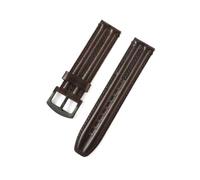 PIGLOLKINY Universal Watch Strap 20mm 22mm 24mm Replacement Cow Leather Band For Samsung For Huawei For Xiaomi(Oil coffee,20MM_SILVER BUCKLE)