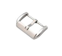 PIGLOLKINY Watch Band Metal Buckle 10 14 16 18 20 22 24mm Strap Solid Square Button Stainless Steel Matte Polished Clasp(S 10MM)
