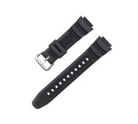 PIGLOLKINY Watch Strap 18mm For CASIO AE1200 / 1300 1000 W-219 Silicone Rubber Band Men's Wristband Bracelet Accessorie(Black S)