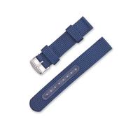 PIGLOLKINY Woven Nylon Watch Band Soft Belt Breathable Canvas Bracelet Smart Replacement Wristband(Dark Blue,22mm)