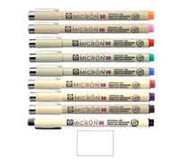 PIGMA MICRON Sakura 08 - set of 9 colours. set 9 Fineliners and 1 card