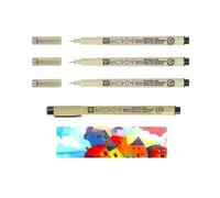 PIGMA MICRON Sakura Pigment Fineliners - 0.05mm - Black [Pack of 3] AND 1 PCS 003