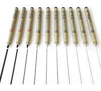 Pigma Sakura Superfine Tip Micron and Graphic Pigment Black Marker Pens 0.05mm to 3mm (Pack of 10)