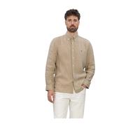 Pigment Dyed Li Solid Rf Shirt - male - Tommy Hilfiger - Casual Shirts - Beige - M - Shirts M